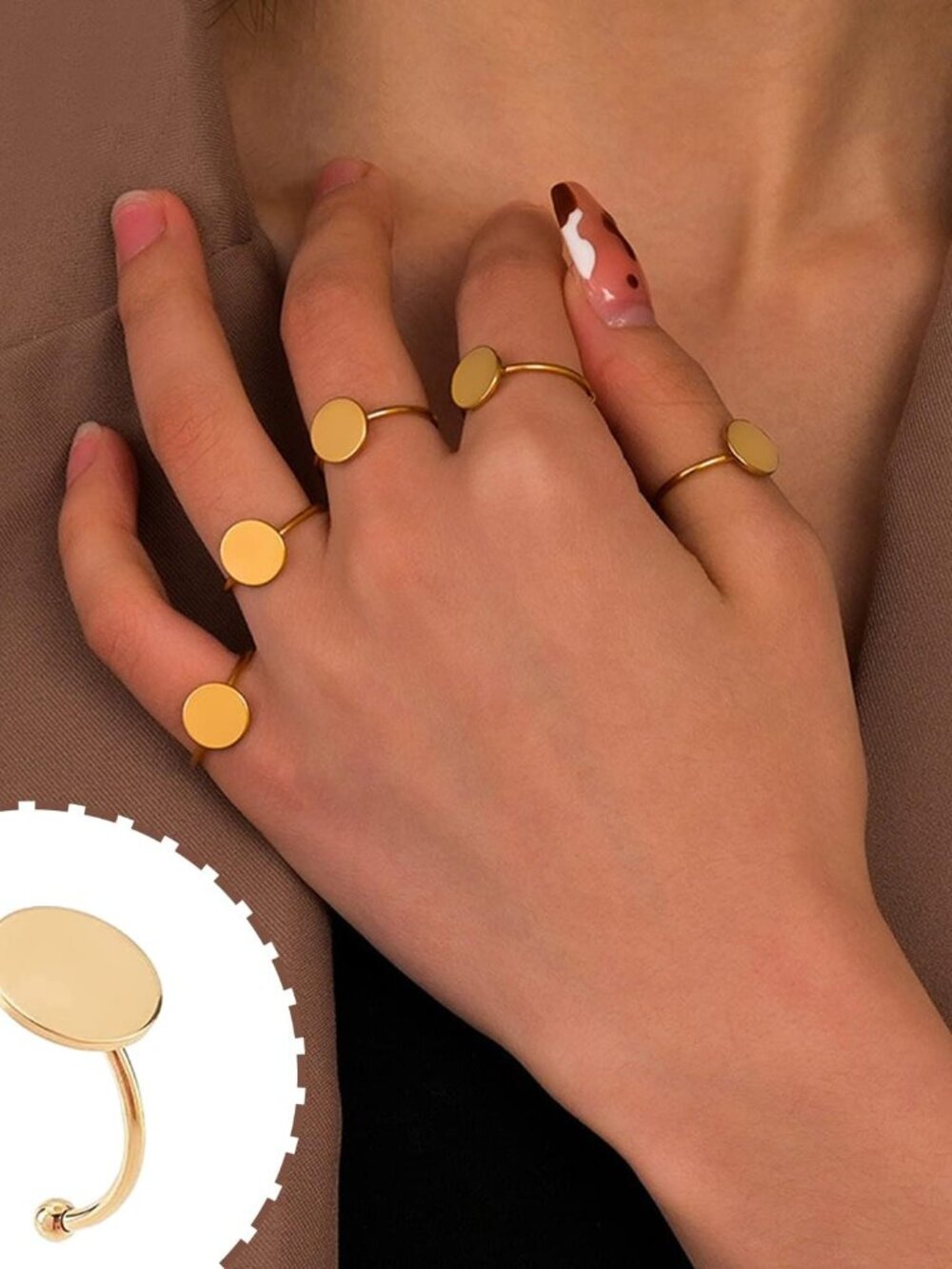 30 Pcs Blank Rings - Stainless Steel Adjustable Pad Ring Base, Flat Blank Ring B - Picture 6 of 6